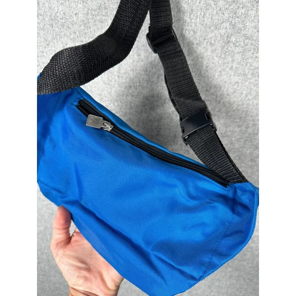 Vintage TA Blue Fanny Pack 90s Retro Multiple Pockets Adjustable Retro‎ Waist - Picture 12 of 16
